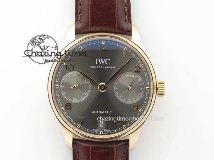 MIROTIME 0524 Sporty Portuguese Tourbillon IW5463 SS ZF Best Edition Black Dial on Black Leather Strap 7173